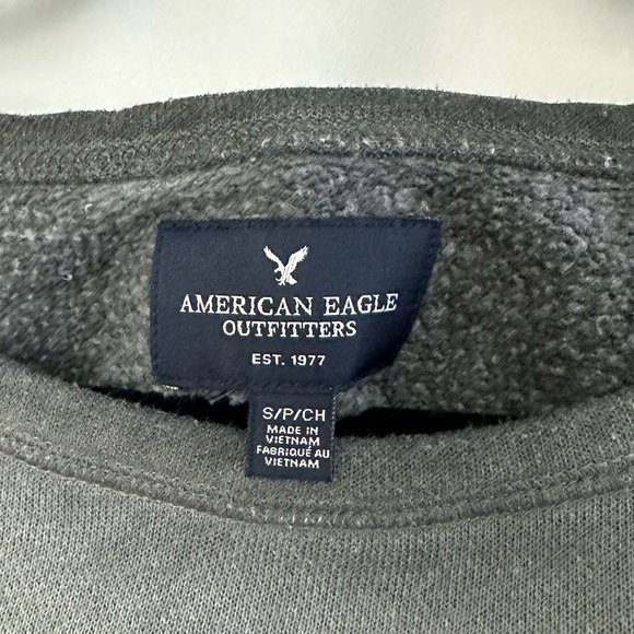 American Eagle Outfitters Gray 3/4 Sleeve Pullover Crewneck Womens Size Small - Picture 3 of 6